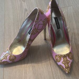 Nine West Pink Patterned Heels